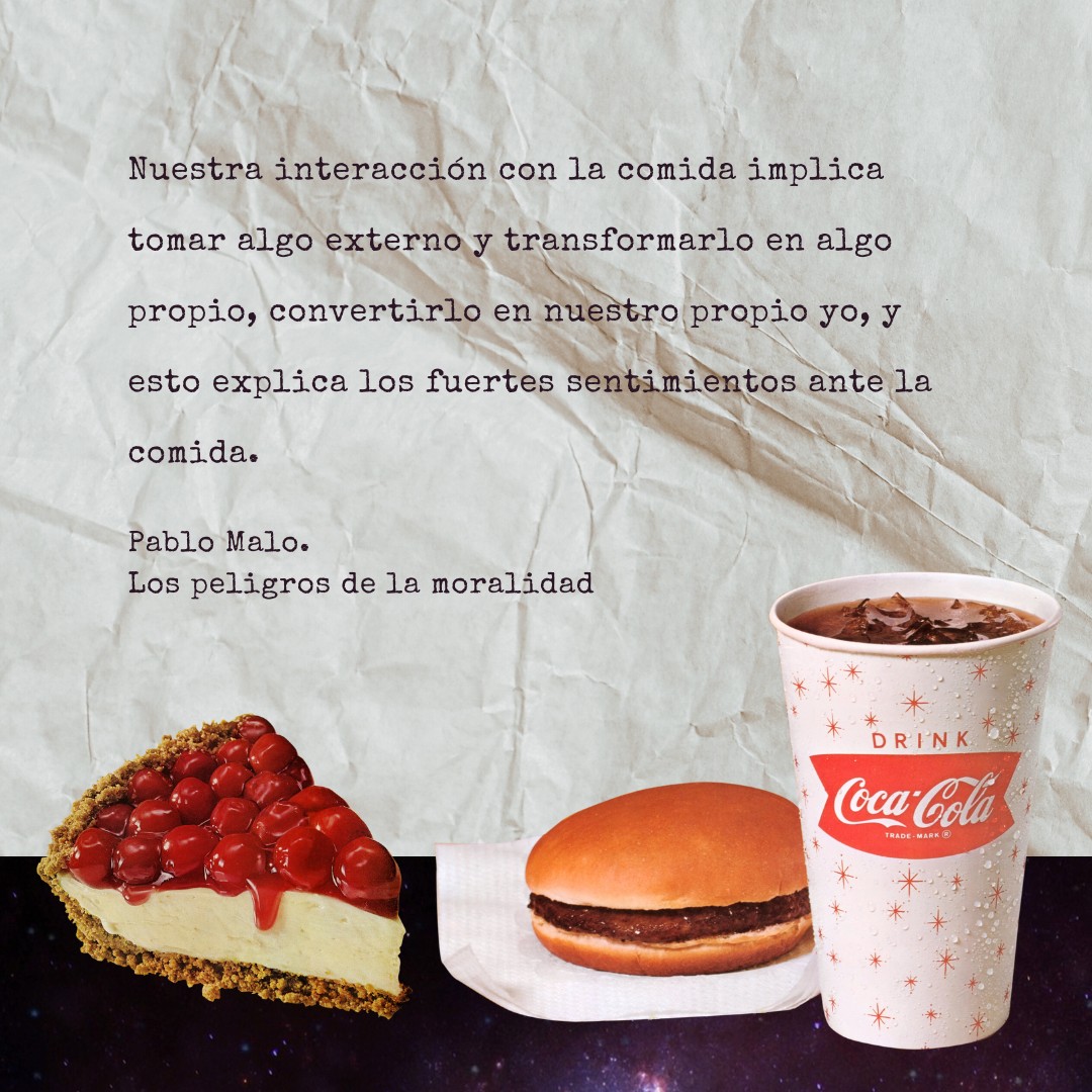 Frase de Pablo Malo sobre la comida